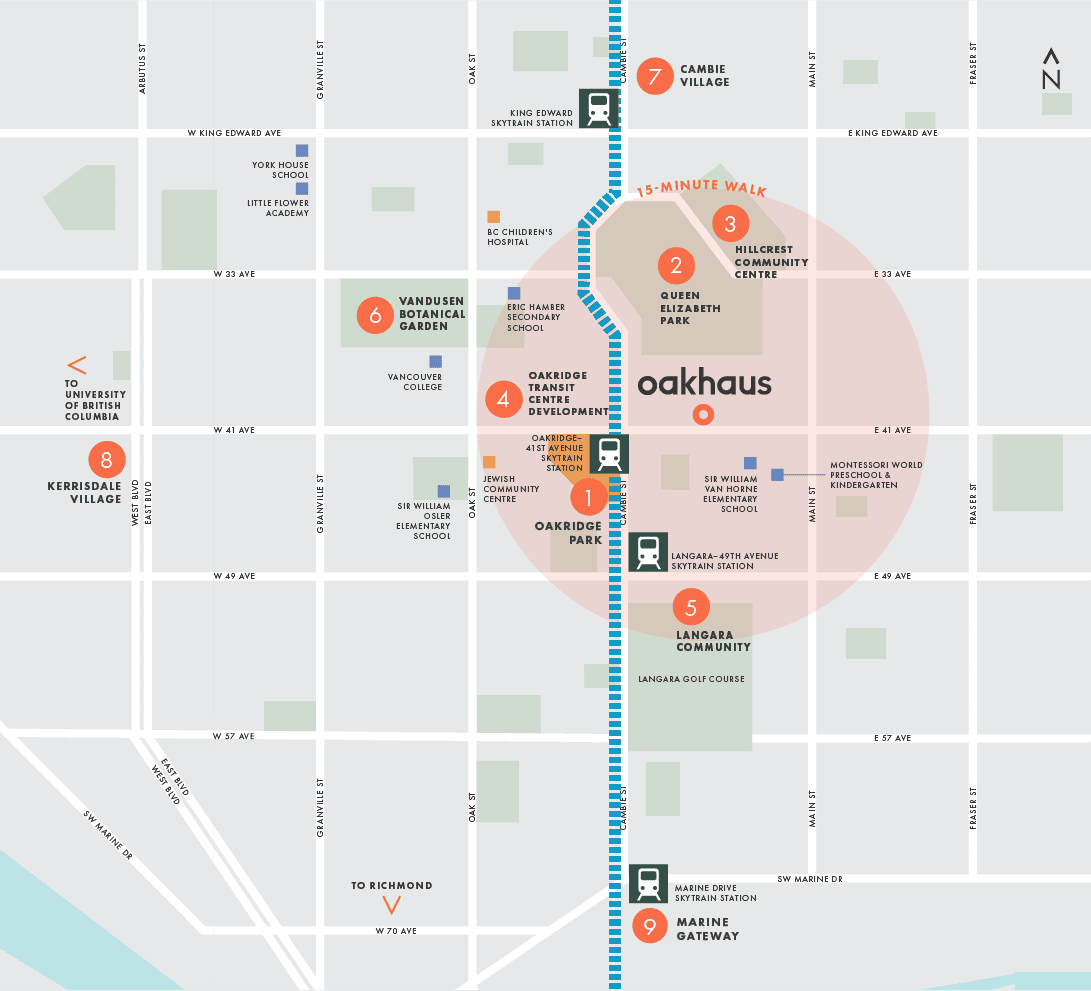 Oakhaus Neighbourhood Map